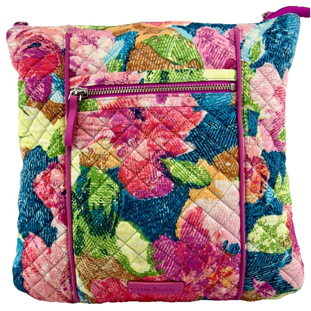 Vera Bradley Iconic Hipster Crossbody Bag Floral‎ Quilted Cotton Superbloom NWOT